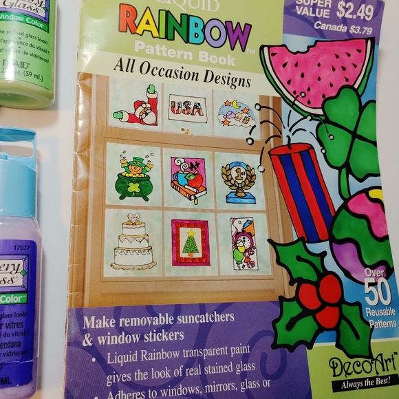 New old Stock - Lot of 8 Gallery Glass Sealed Vintage Glass Paints w Bonus Book - Picture 9 of 15